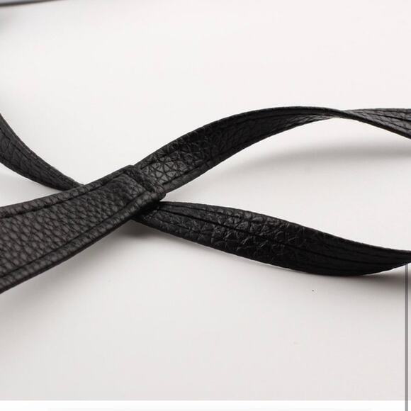 2/$30 Belt Wrap Around Waist Classic Black Belt Boho Gypsy Cinched Faux Leather - Picture 6 of 7